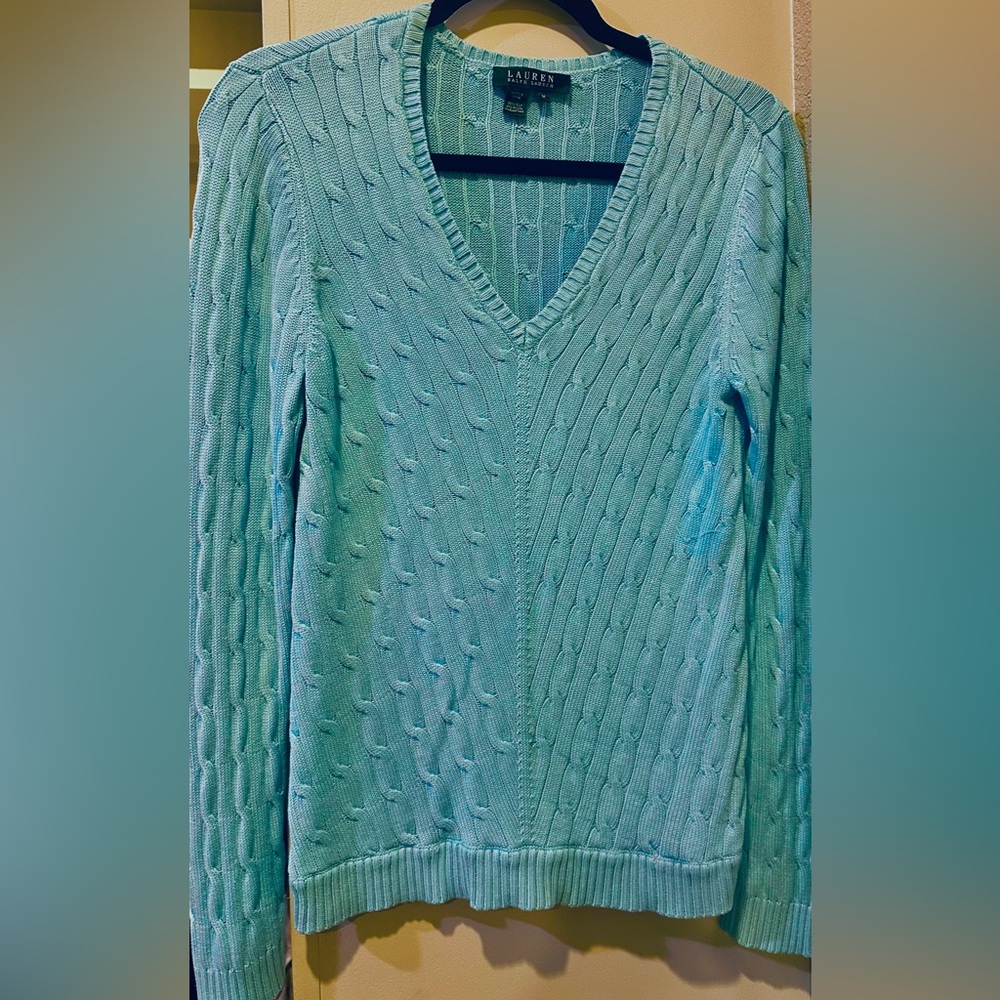 Ralph Lauren Silk Cable Knit Sweater